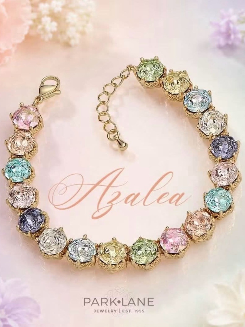 Park Lane “Azalea” Hexagonal Crystal Impression Bracelet! Limited Edition!